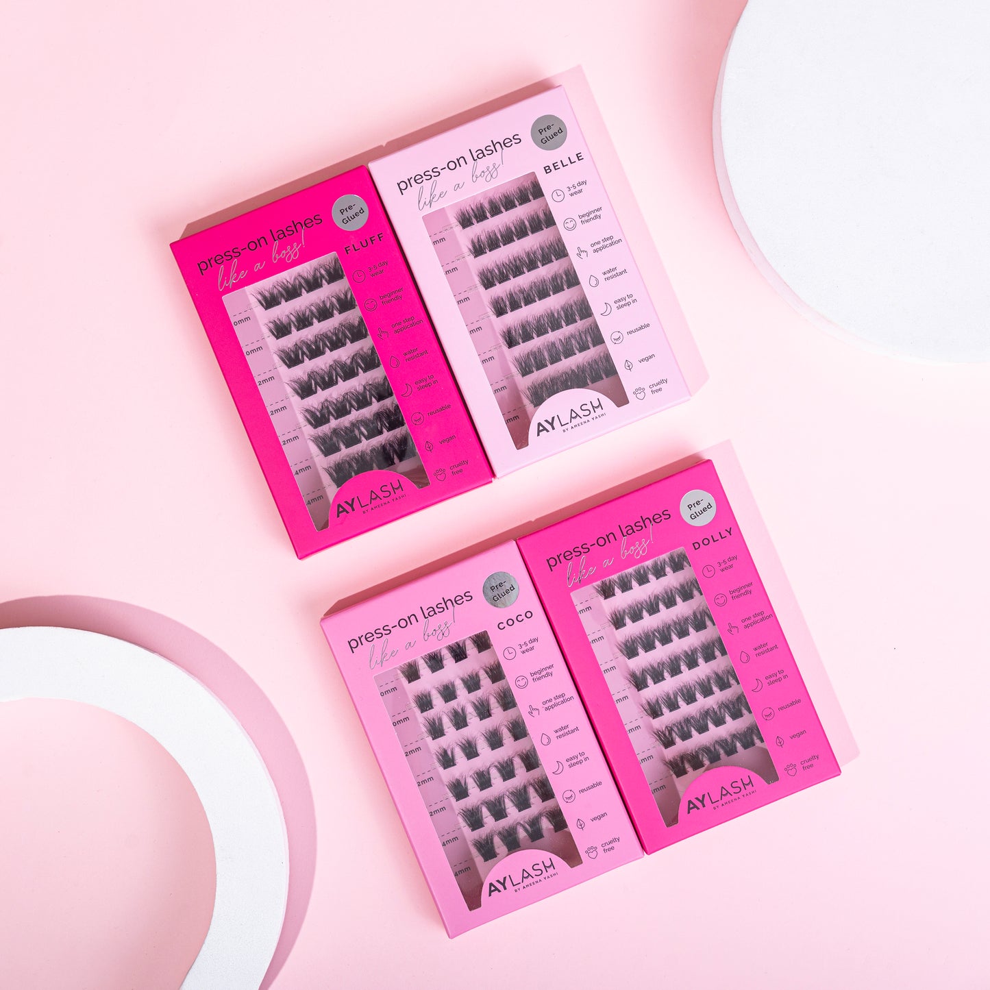 Pre-glued lash bundle